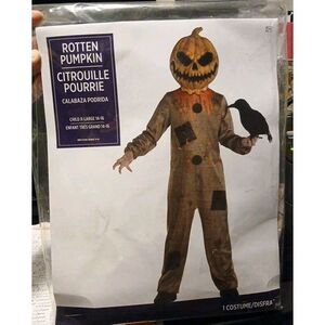 NEW Rotten Pumpkin Costume Boys Child XL‎ (14-16) HALLOWEEN PARTY COSPLAY #740